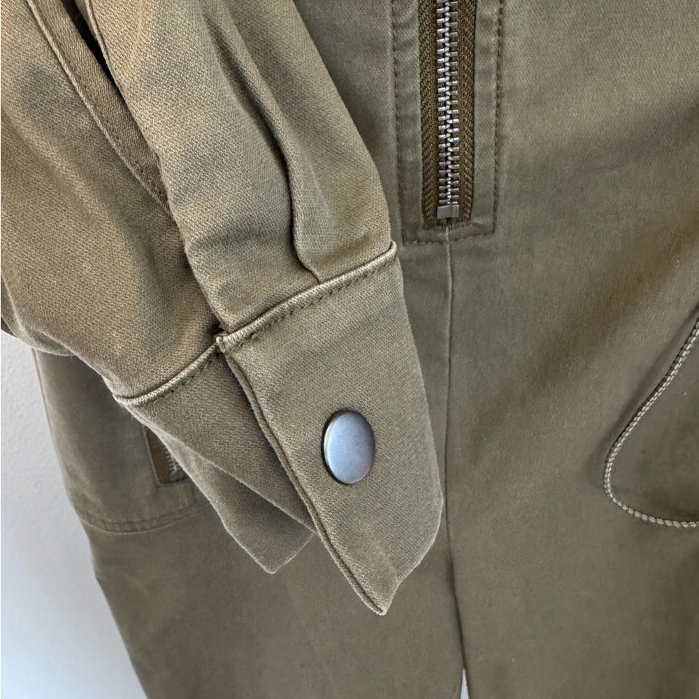 Athleta Cargo Summit Cargo Olive Green Jumpsuit (4) - Picture 9 of 12